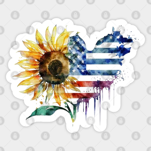 Sunflower 4th of July Sticker by ExprEssie